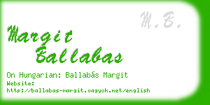 margit ballabas business card
